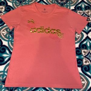 Orange Flower Adidas Shirt